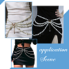 2Pcs 2 Styles Multi Layered ABS Plastic Pearl Beaded Chain Belts AJEW-FG0004-01-6
