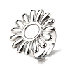 Adjustable 304 Stainless Steel Open Cuff Ring Components X-STAS-P403-01E-P-1