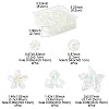 20Pcs 5 Styles UV Plating Acrylic Beads Caps TACR-FS0001-60-4