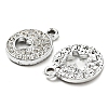 Alloy Rhinestone Pendants ALRI-XCP0001-14GP-3