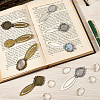 8Pcs 8 Styles Tibetan Style Bookmark Cabochon Settings TIBE-SC0002-24-4