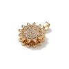Brass Micro Pave Clear Cubic Zirconia Pendants KK-B138-03G-2