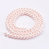 Eco-Friendly Dyed Glass Pearl Round Beads Strands HY-A002-4mm-RB091-2