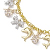 Summer Beach Dolphin & Bowknot Alloy Eanmel Charm Bracelets BJEW-JB10382-3