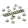 Brass Grade A Rhinestone Spacer Beads RSB034NF-10-1