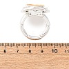 Zinc Alloy & Enamel Stretch Finger Rings for Women RJEW-M101-01C-G-5