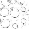 5Pcs 304 Stainless Steel Open Back Bezel Pendants STAS-TAD0001-01D-2