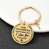 Valentine's Day Brass & 201 Stainless Steel Keychain KEYC-YW00097-20-1