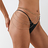 Alloy Curb Chain Tassel Multi-Layered Waist Chains for Women FS-WG84049-01-3
