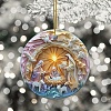 Flat Round with Jesus Pattern Acrylic Hanging Ornaments PW-WG6BCB8-01-3