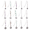 15Pcs 5 Color Sun Alloy Bookmark AJEW-FH00050-1