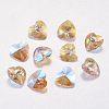 Faceted Glass Rhinestone Charms RGLA-F054-10x10-223PS-1