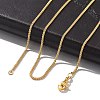 1.5mm Rack Plating Brass Wheat Chain Necklaces for Women Men MAK-L044-57G-1