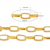 Iron Paperclip Chains X-CH-R025-13x6mm-G-5
