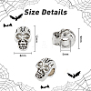 DICOSMETIC 50Pcs Skull Alloy European Beads FIND-DC0002-63-2