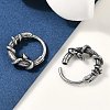 Snake 316 Surgical Stainless Steel Hoop Earrings EJEW-G416-27AS-3