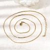 1.3MM 304 Stainless Steel Boston Link Chains Necklaces for Women Men NJEW-Z115-12G-03-3