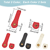 WADORN 6 Sets 3 Colors Cowhide Leather Sew on Bag Snap Buckle FIND-WR0009-27-2