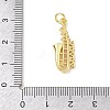 Brass Micro Pave Clear Cubic Zirconia Pendants KK-D289-01G-10-3