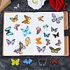 4 Bags 4 Styles Butterfly Pattern Waterproof Plastic Scrapbooking Stickers DIY-SZ0001-90-3