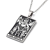 304 Stainless Steel Enamel Pendant Necklace NJEW-K253-14P-3