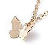 Brass Butterfly Charm Anklets AJEW-AN00281-01-2