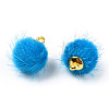 Faux Mink Fur Covered Charms WOVE-S084-36J-3
