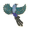 Alloy Rhinestone Lapel Pin Brooches for Backpack Clothes RB-CBA2419-02G-02-1