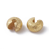 Textured Brass Crimp Beads Covers KK-I665-23G-2