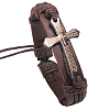Adjustable Iron Braided Leather Cord Bracelets X-BJEW-P0001-02A-1