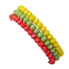 3Pcs Christmas Faceted Imitation Jade & Opaque Glass Rondelle Beaded Stretch Bracelets for Women BJEW-JB12563-06-5