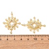 Brass Micro Pave Clear Cubic Zirconia Pendants CU-CBA2907-04A-G-3