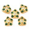Natural Pearl & Synthetic Malachite Pendants KK-H516-11G-1