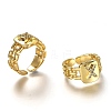 Brass Micro Pave Clear Cubic Zirconia Cuff Rings RJEW-H541-01X-G-2