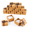 Square Paper Jewelry Ring Gift Boxes with Bowknot CON-TAC0010-80C-2