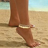 Bohemian Brass Teardrop Tassel Anklets for Women FS-WGD2946-01-2