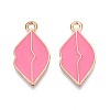 Alloy & Enamel Pendants ENAM-T021-60B-G-1