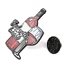 Red Wine with Feel with heart Enamel Brooches JEWB-I063-02EB-03-3