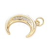 Brass Micro Pave Cubic Zirconia Pendants KK-D357-49G-2