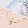 Star & Moon Pendant Necklaces Set for Teen Girl Women NJEW-JN03738-02-2