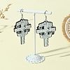 304 Stainless Steel Dangle Earrings EJEW-FS00007-3