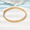304 Stainless Steel Plain Bangles for Women Men BJEW-Z167-01G-02-2