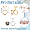 3Pcs 3 Colors Brass Brooch PALLOY-NB00008-2