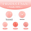 45Pcs 3 Colors Round Silicone Focal Beads SIL-TAD0001-01H-4