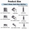 300Pcs 3 Size Glass Seed Beads SEED-CN0001-09-2