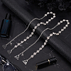 Alloy Crystal Rhinestone Flower Link Invisible Non-Slip Sexy Shoulder Straps AJEW-WH20054-198-4