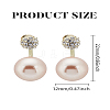 1 Pair Alloy Rhinestone Stud Earrings EJEW-LP0009-11-2