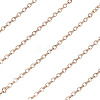 Brass Coated Iron Flat Cable Chains CH-TAC0007-01RG-3