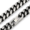 Matte Style 304 Stainless Steel Cuban Link Chain Necklaces for Men NJEW-B116-02P-1