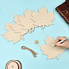 Thanksgiving Day Theme Unfinished Wood Pendant Decorations HJEW-WH20003-47C-4